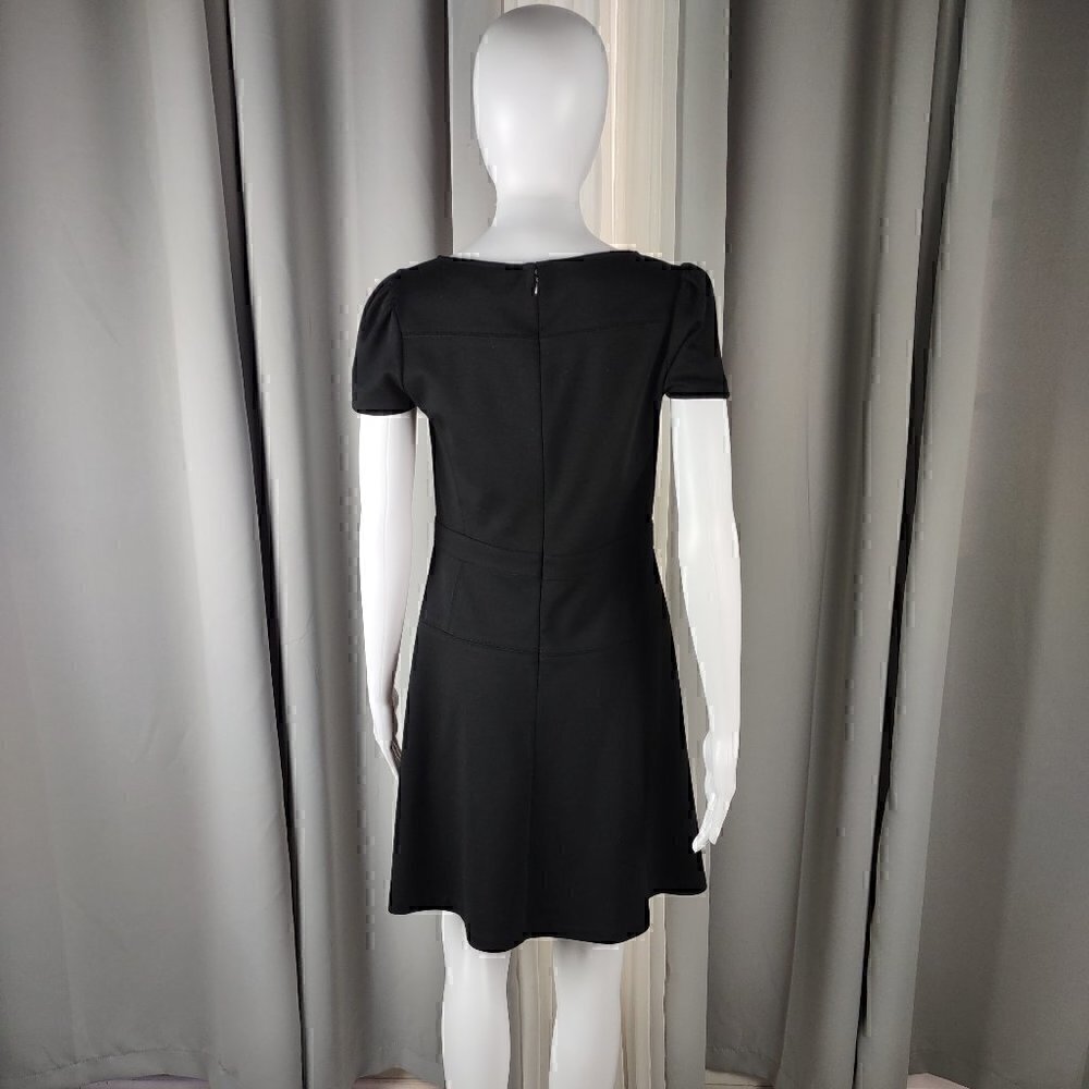 Ann Taylor Loft Women's A-line Black Midi Dress Size 2 - Picture 3 of 10